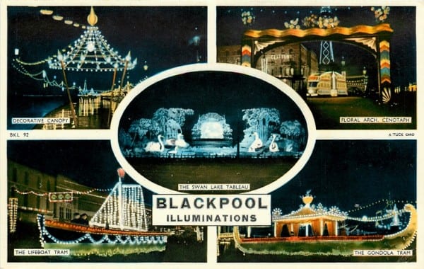 An old postcard - find out about Blackpool Illuminations