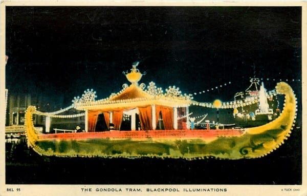 Gondola Tram, Tuck Postcards, History of Blackpool Illuminations