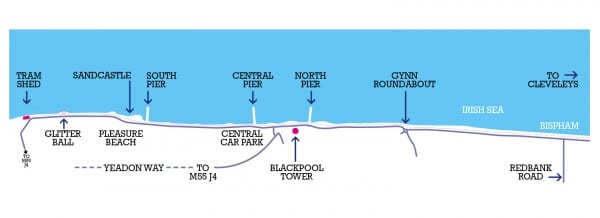 Map of the Illuminations route Find out about the Blackpool Illuminations and and what's where