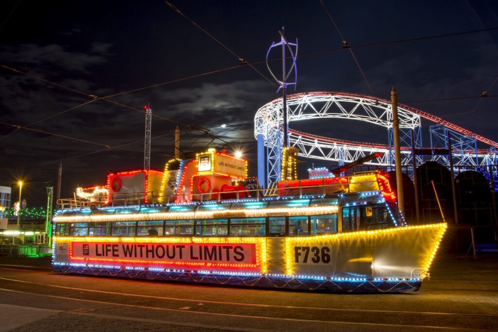 Blackpool Illuminated Heritage Tram, HMS Blackpool Frigate. Find out about Blackpool Illuminations